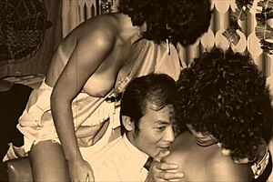 Vintage Retro Interracial Swinging Sixties Scene