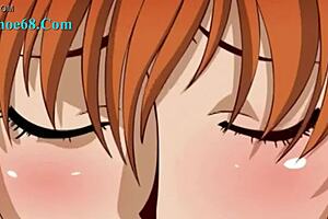 nami engages in detailed hentai action with two boys in an anime scene