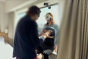 Thrilling adultery sex in see-through glass during overnight stay