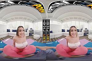 virtual porn - yoga slut violet gems cant stay off my dick