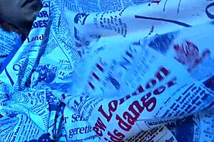 the thief gets subdued by his victim in a surprising turn of events