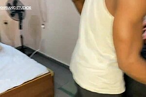 Rough Ghetto Threesome with Ebony Babe and Petite Tutor