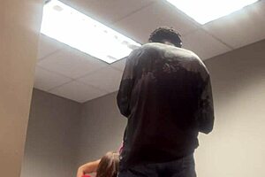 Rough threesome with latina and ebony