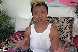 Lulu Sparkle Shows Off Her Hairy Legs And Pussy In A Relaxed Display.