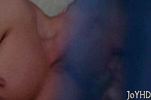 Wow, after licking that teen, she rides hard!