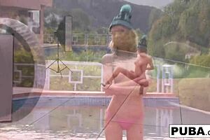 Tiny cutie kota skye sticks toy in ass