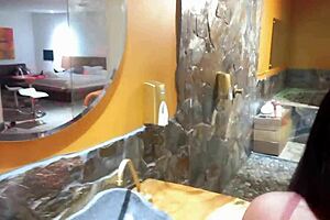 Brunette slut loses bet to stepbrother and gets fucked in motel