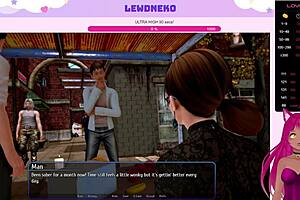 Vtuber Lewdneko dives into harem hotel gameplay