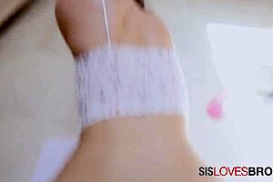 brunette stepsister says, 'deal for chore whore?' with aria lee