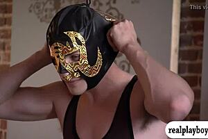 feeling the thrill of oiled wrestling with curvy blondes