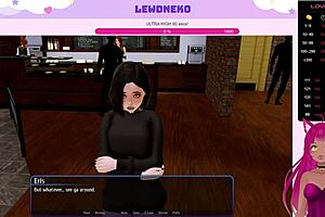 Vtuber Lewdneko dives into harem hotel gameplay