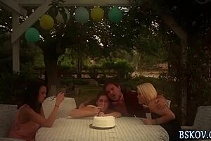 Pornstars licking and fingering pussies in threesome