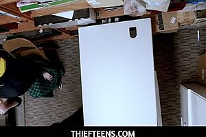 Did you see that petite thief lexi lore get banged on the officer's desk?