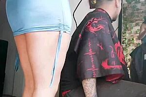 Getting a sensual haircut part two with sexy stylist