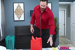 sexy stepdaughter krissy knight in choker nightgown