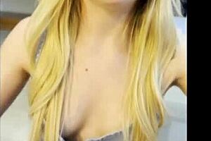 Petite blonde gives intense POV blowjob to lucky stepfather.