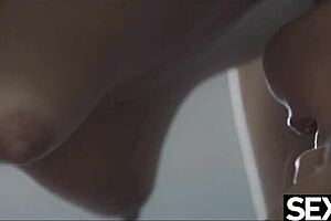 Watch this cute brunette suck and fuck her boyfriend's monster cock?