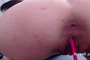 sexy german brunette babe offers her ass and pussy for trying