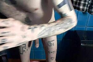 Gay Guy Enjoys Monster Cock In Bathroom Shower