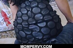 asian brunette stepmom interacts with stepson