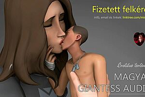 Tall Hungarian giantess gives jerk off instructions.