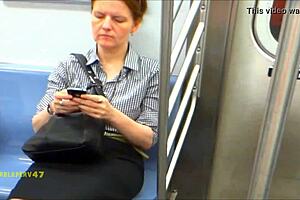 Red-Haired Milf Shows Off Sexy Legs and Feet