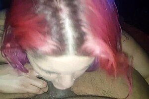 goddess performs deepthroat blowjob with big black cock facial