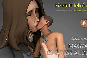 Tall Hungarian giantess gives jerk off instructions.