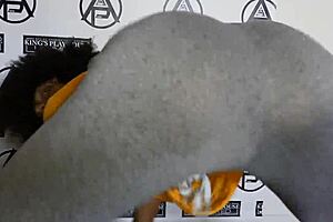 in the playhouse, she's dancing and shaking her ass before getting bent over for doggystyle