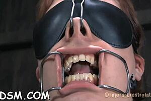 Hardcore toy pleasuring for sweetheart in rough seduction