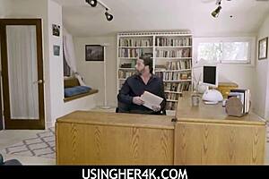 cute teen gets free use fucked by her lawyer boss right during the meeting