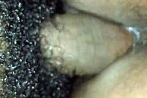 ebony babe getting pounded by huge black cock in amateur scene 😏