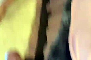 Ebony Babe Gets Facial from Big Black Cock.