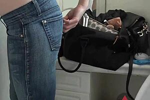 Sexy Af Jeans To Skirt Change In Bathroom