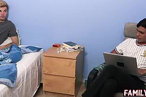 Gay stepdad and stepson fuck exchange student