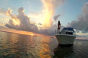 Flashing Boobs On Boat In Public