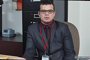 boy giving old guy blowjob during yoga session