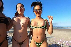 Redhead African Latina Lesbians Expose Asses And Pussies Publicly On Outdoor Beach With Pocahontas Oficial And Lolah Vibe