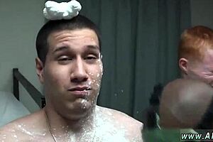 in the teen gay army, there's blowjob hazing, showering, and fucking going on.