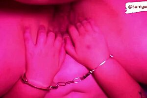 Big-tit girlfriend begs for rough tied-up fucking