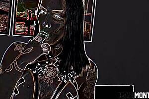 Finishing Off Tight Ass Of Dark Hot Cowgirl With Vinny Burgos