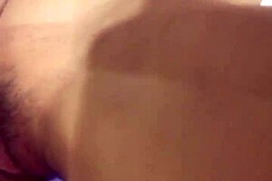 Big purple dildo slides into tight wet pussy