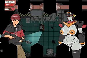 Nerdy girl gives public handjob in library.