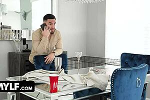 The Mylf sex goddess showed the worried guy how to properly fuck his wife with her big tits and monster cock.