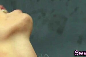 Horny teen 18+ gets facial in uniform, she says eagerly.