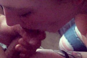 watch her eagerly swallow every drop of cum down her deepthroat