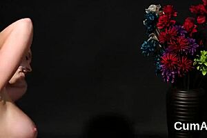 this kinky bombshell took a massive cumshot on her face, slurping up every drop of juice.