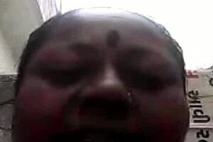 Indian wife with big tits relaxes