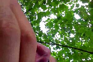 man, look at this mature male spraying hard outdoors!