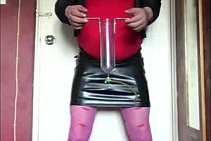 the shy bisexual crossdresser begs to swallow every drop of pee